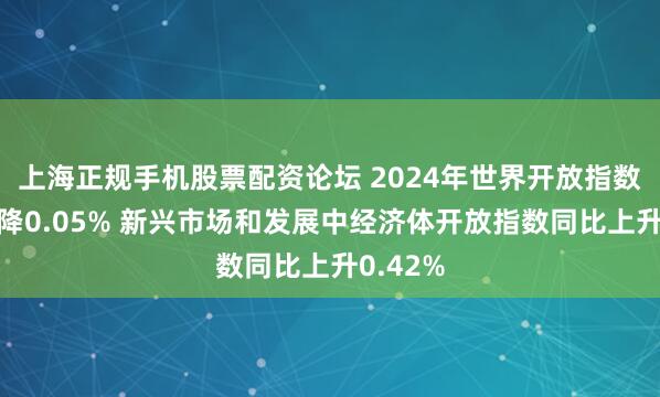 上海正规手机股票配资论坛 2024年世界开放指数同比微降0.05% 新兴市场和发展中经济体开放指数同比上升0.42%
